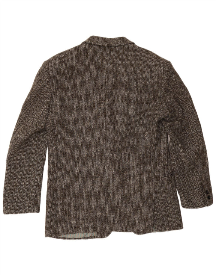 Pierre Laurent Chaqueta tipo blazer con 1 botón para hombre IT 46 Small Grey Herringbone
