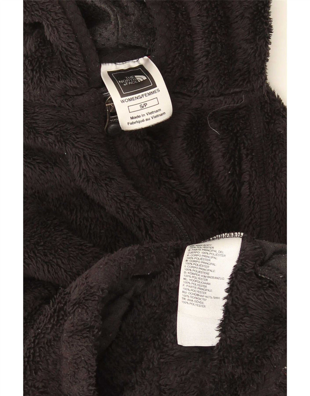 The North Face Chaqueta polar con capucha para mujer UK 10 Small Poliéster negro