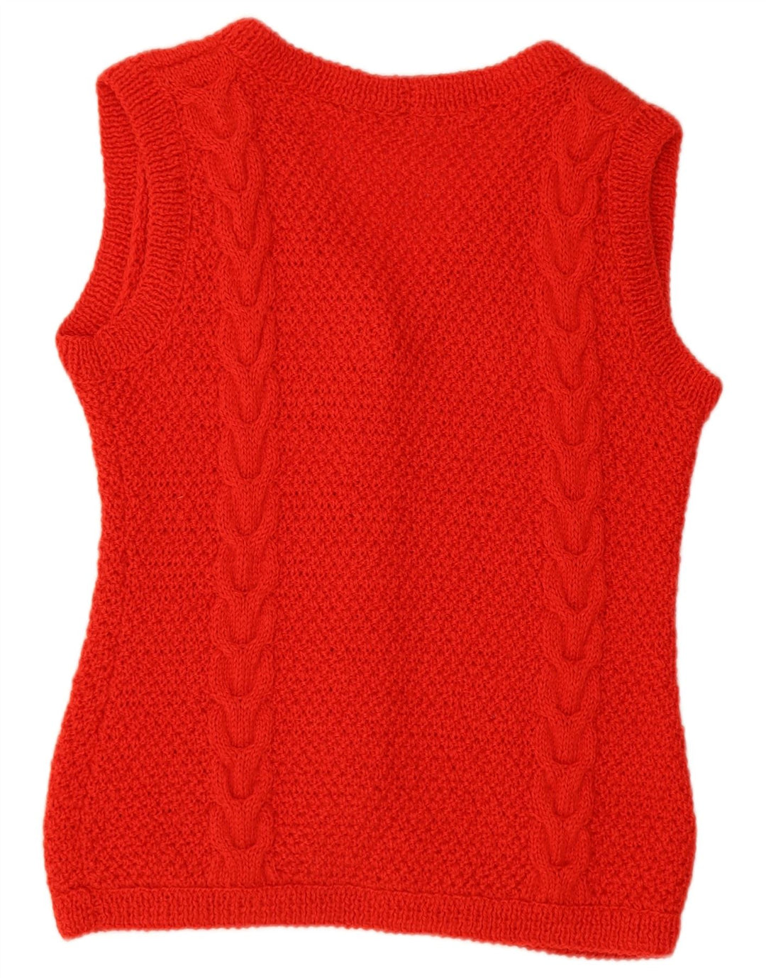 Vintage mujer sin mangas Cardigan suéter Reino Unido 16 rojo grande