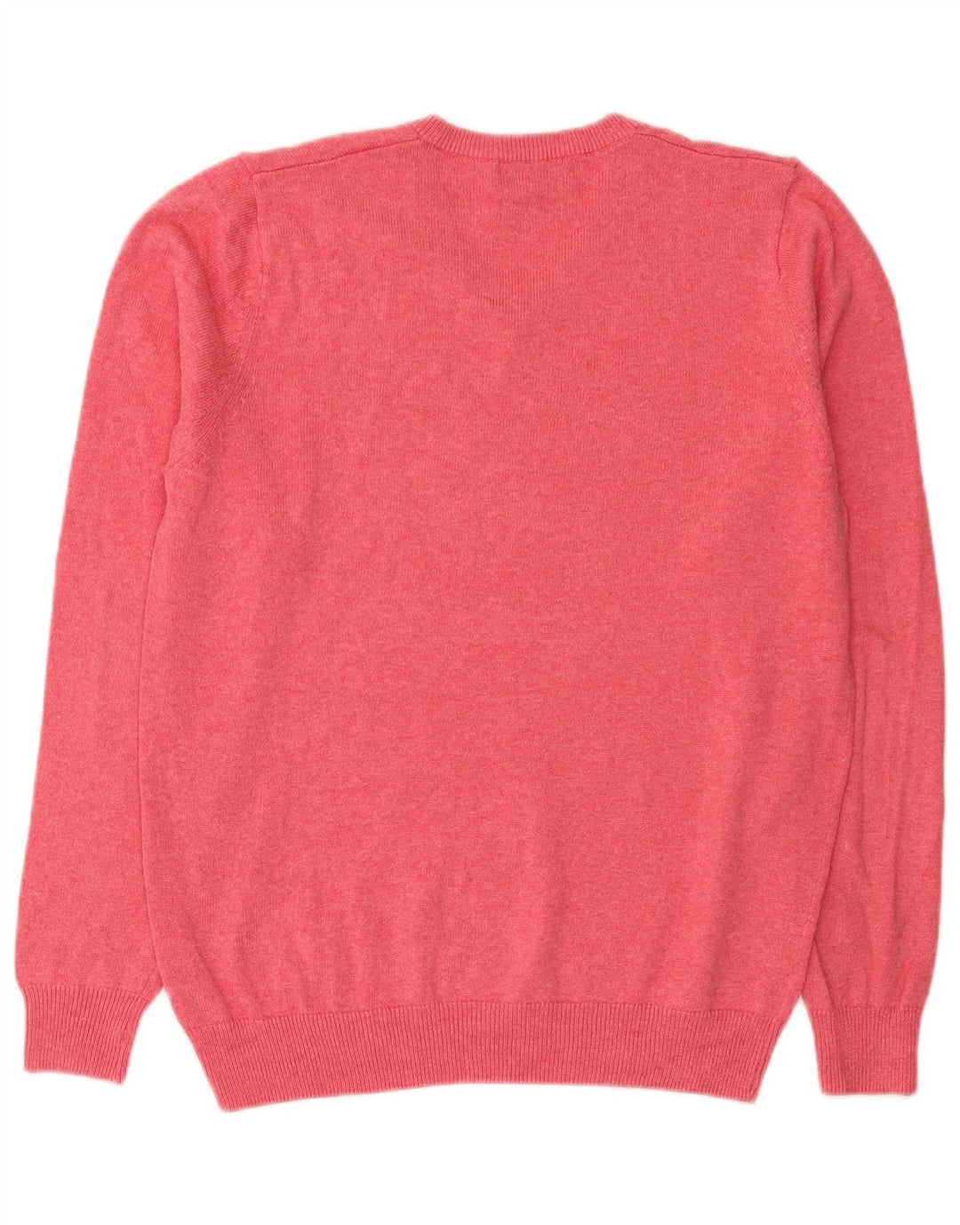 Marks & Spencer Jersey con Cuello en V para Hombre de algodón Rosa Medio