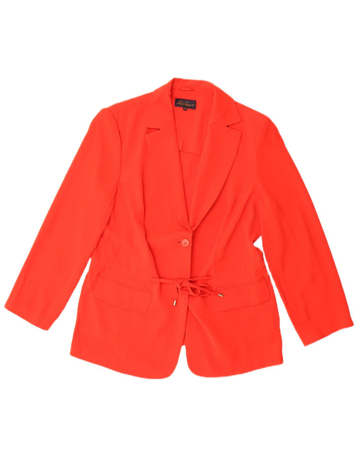 Luisa Spagnoli Chaqueta Blazer de 1 Botón para Mujer IT 48 XL Poliéster Rojo