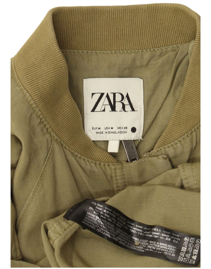Zara Mujer Abrigo Extragrande UK 44 Medium Khaki Lyocell