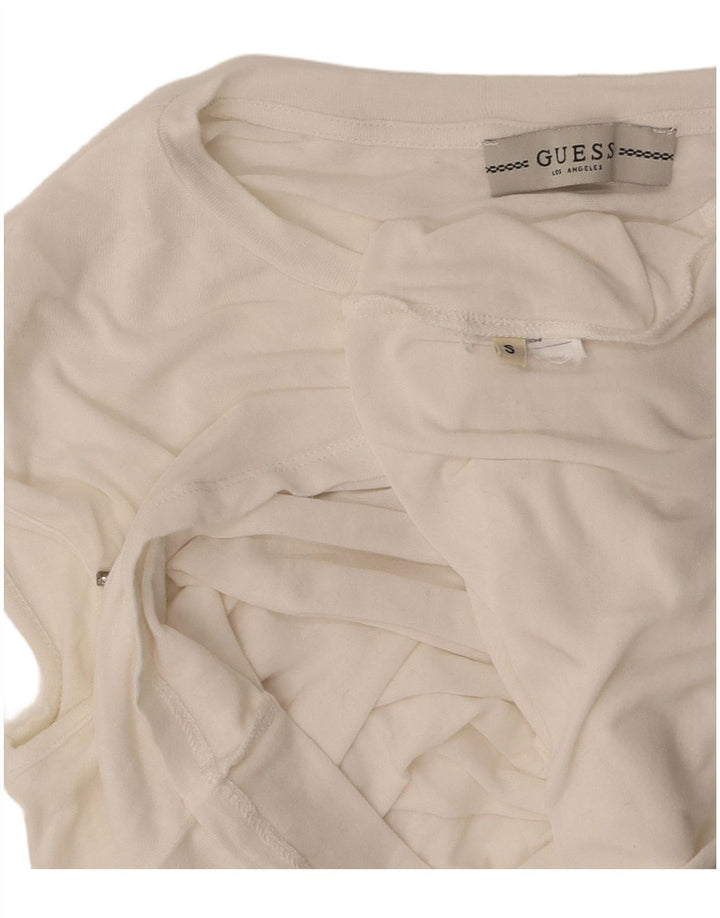 GUESS Camiseta para mujer Top UK 10 Small White