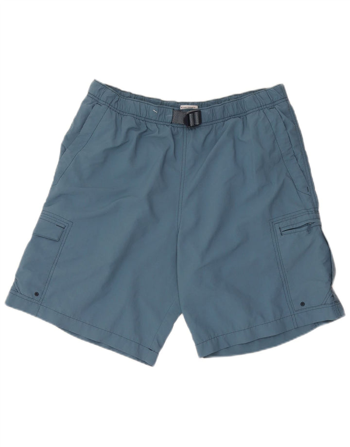 Pantalones cortos cargo Columbia para hombre medianos W36 nailon azul