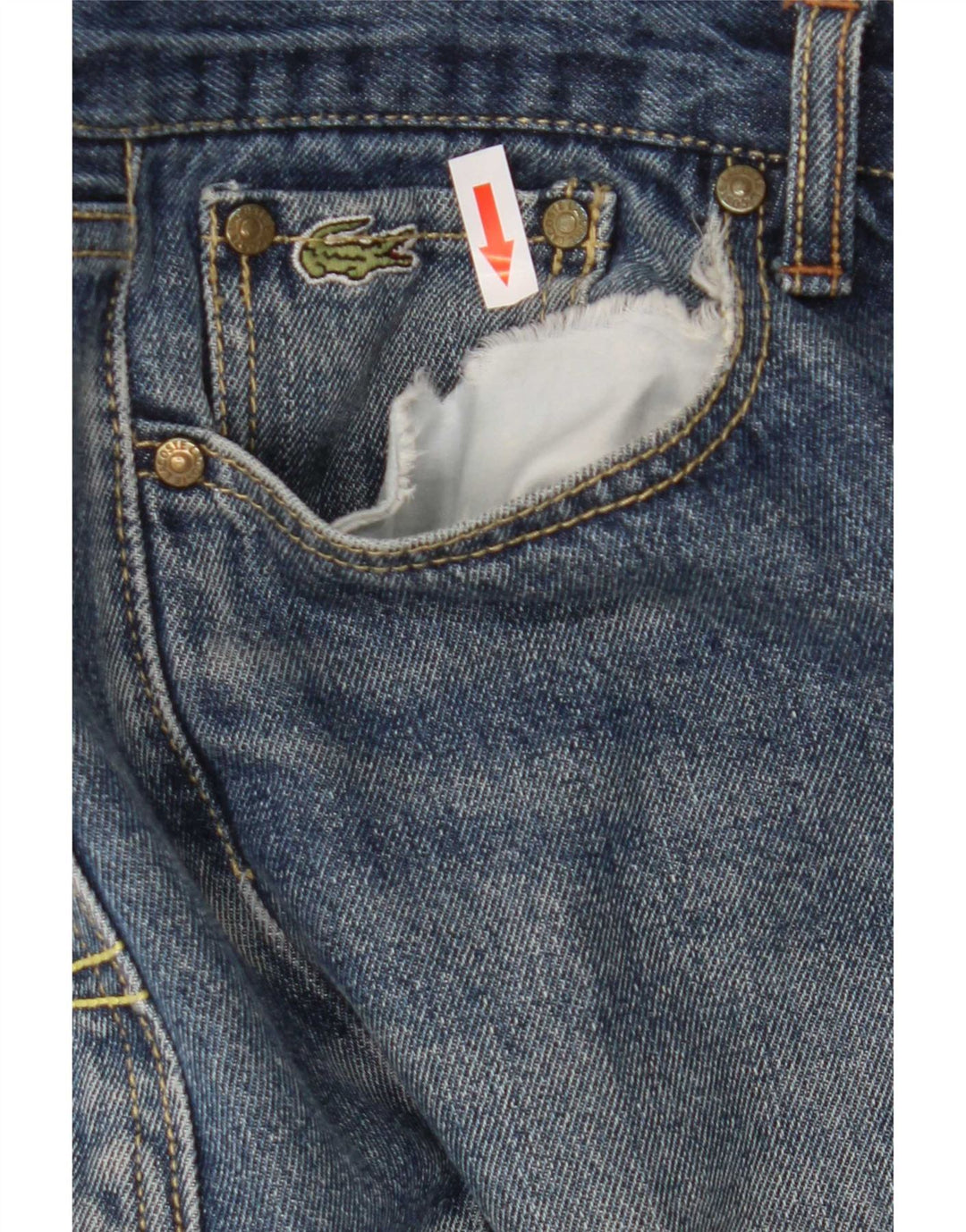 Vaqueros Lacoste Hombre Rectos W36 L30 Algodón Azul