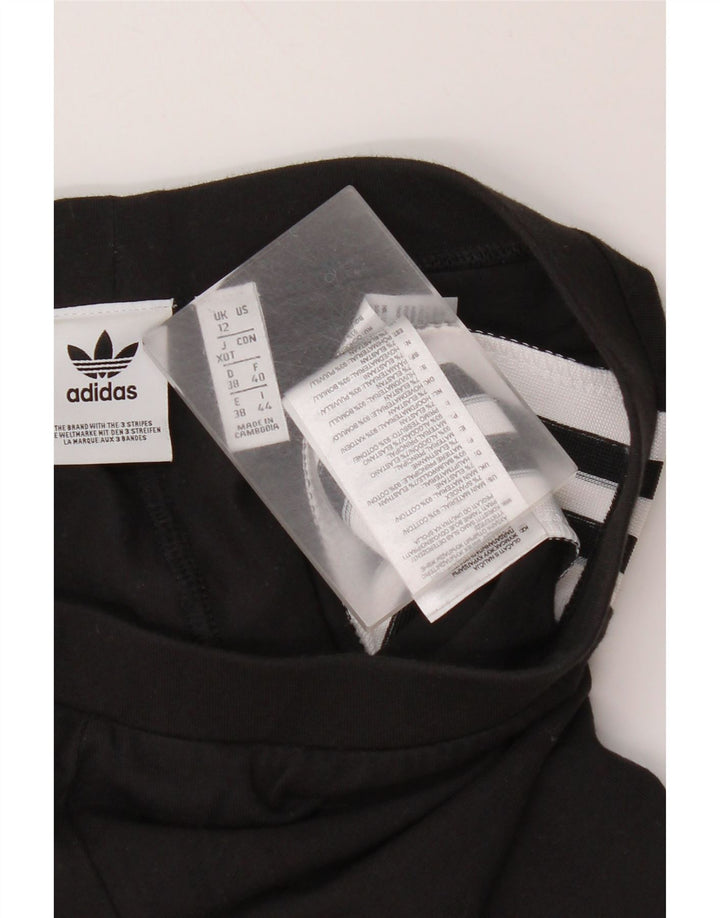 Adidas Leggings gráficos para mujer Reino Unido 12 Algodón negro mediano