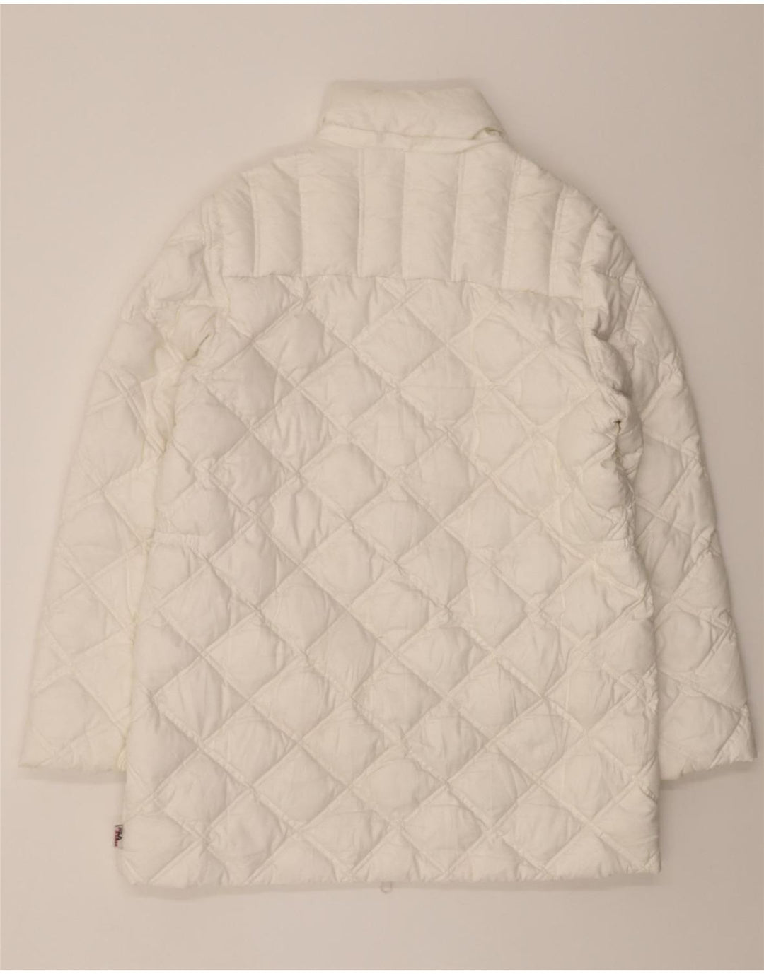FILA Womens Padded Coat UK 14 Medium White Polyester Vintage Fila and Second-Hand Fila from Messina Hembry 