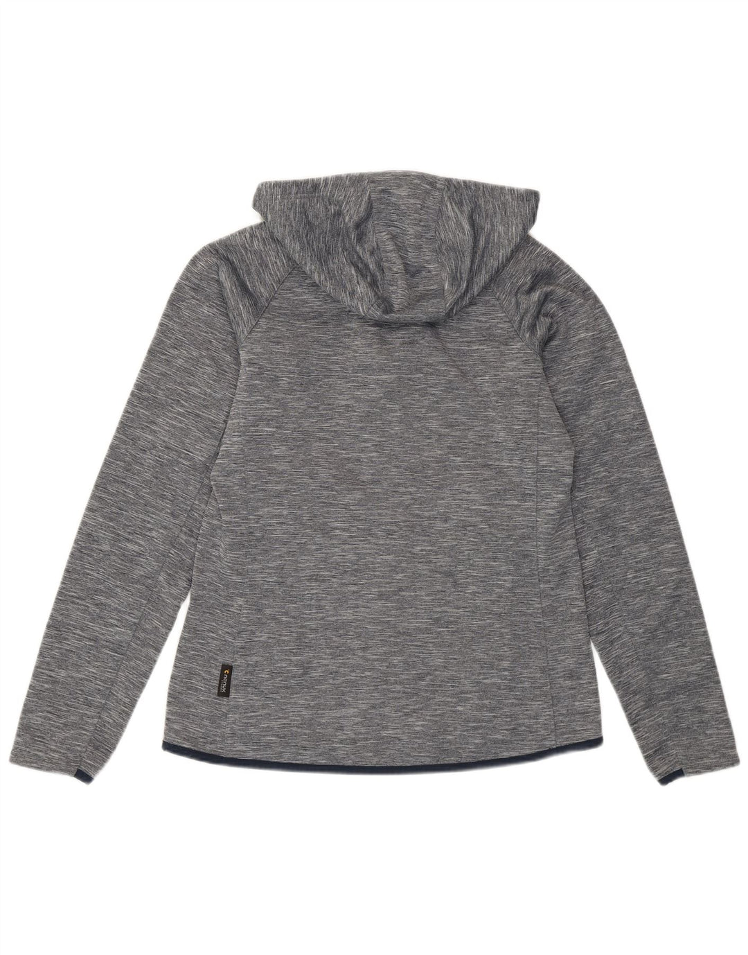 Jack Wolfskin Suéter con capucha y cremallera para mujer Reino Unido 12 poliéster moteado gris medio