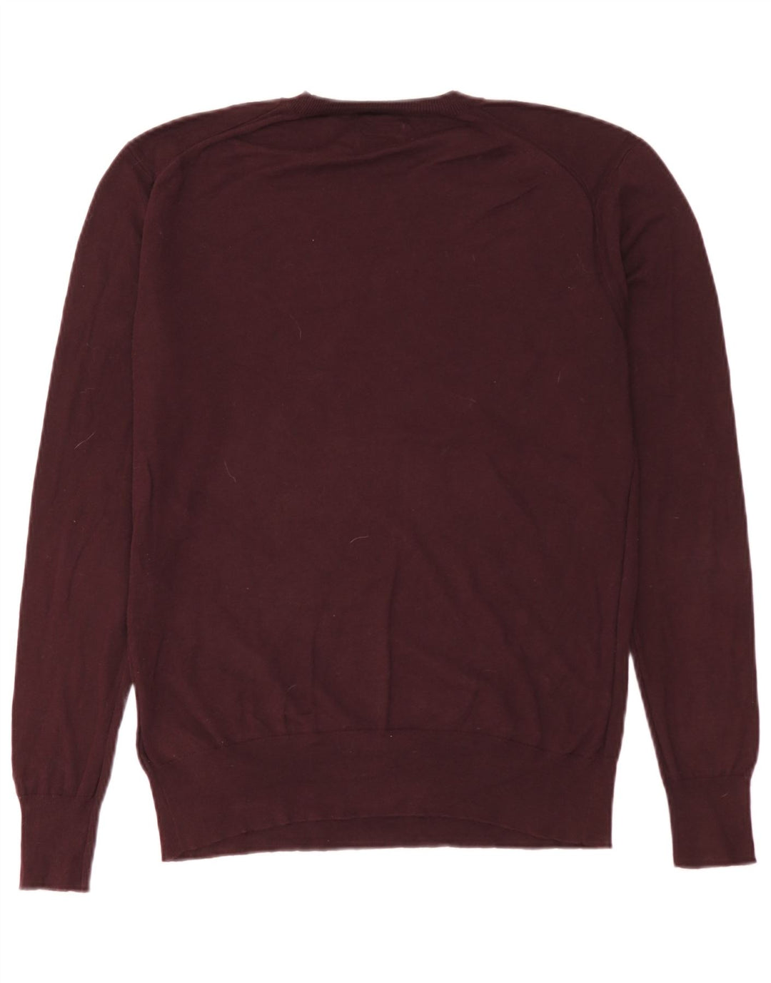 All Saints Jersey de cuello redondo para hombre de algodón burdeos medio