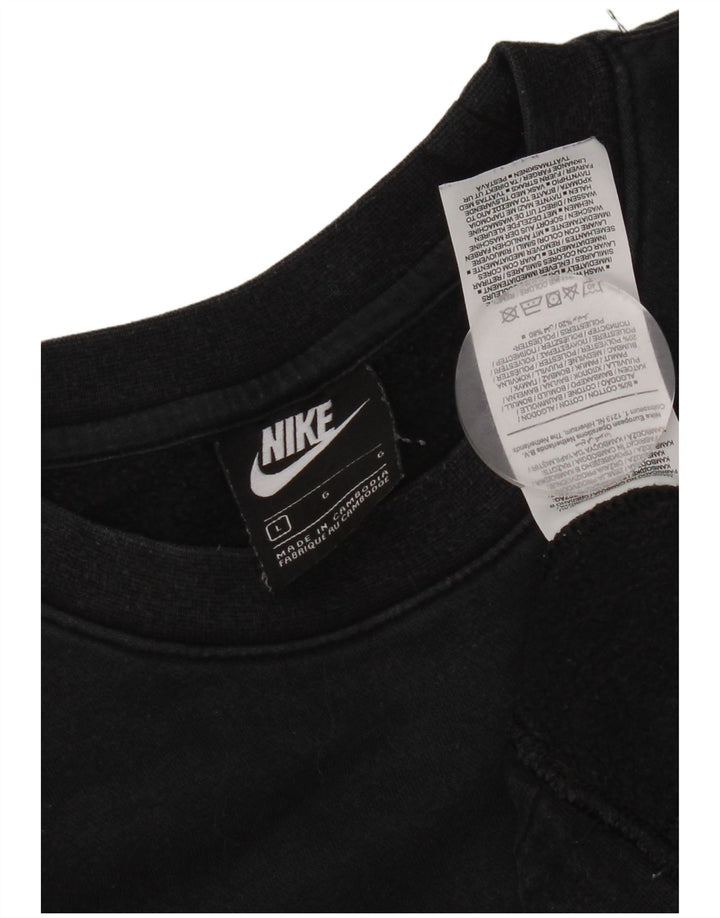 NIKE Sudadera Jumper para Hombre Grande Negro Algodón