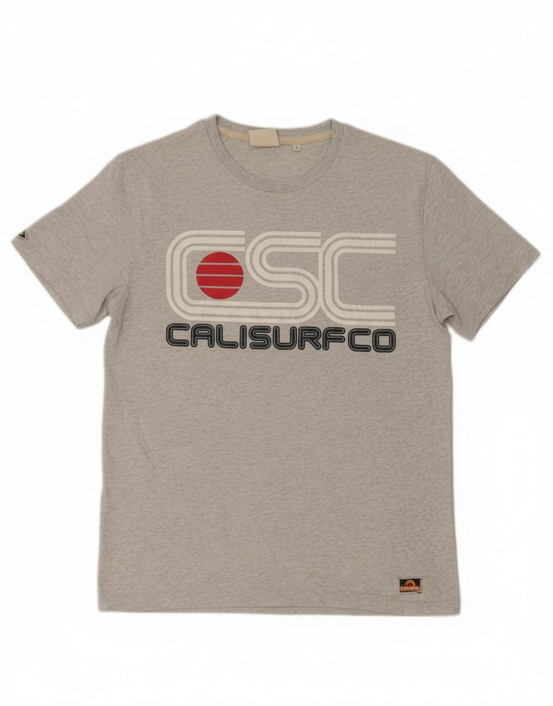 Superdry Camiseta gráfica para hombre Top grande de algodón gris