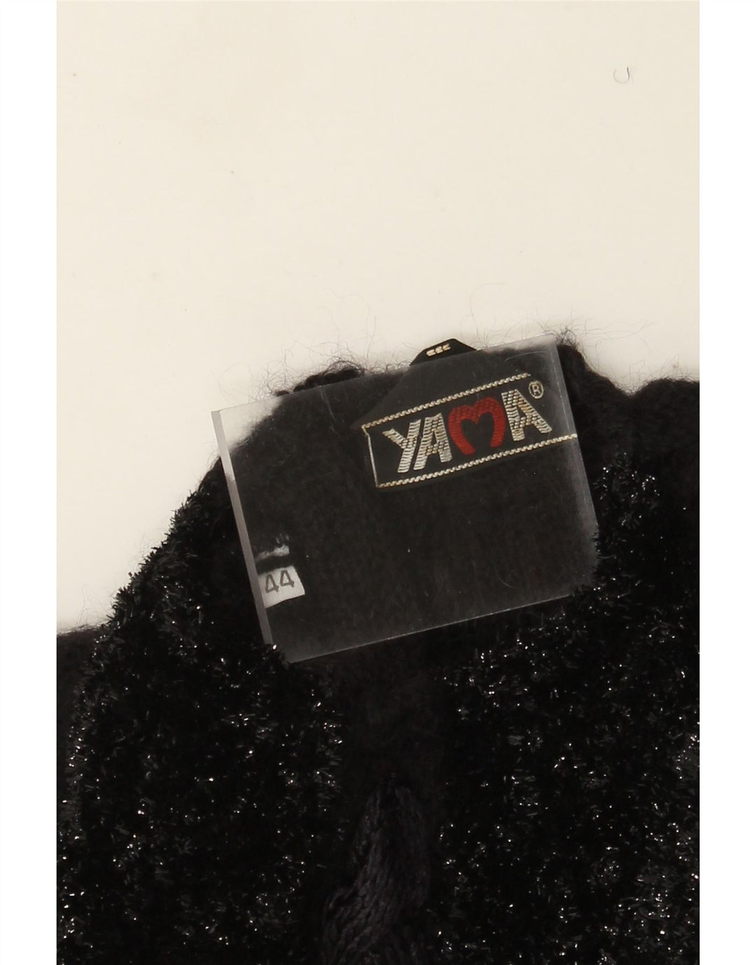 Vintage mujer cuello redondo jersey suéter IT 44 medio negro