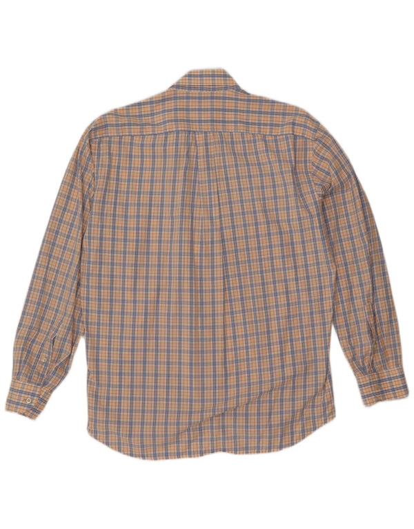 NAVIGARE Camisa Hombre Algodón Cuadros Amarillo Mediano