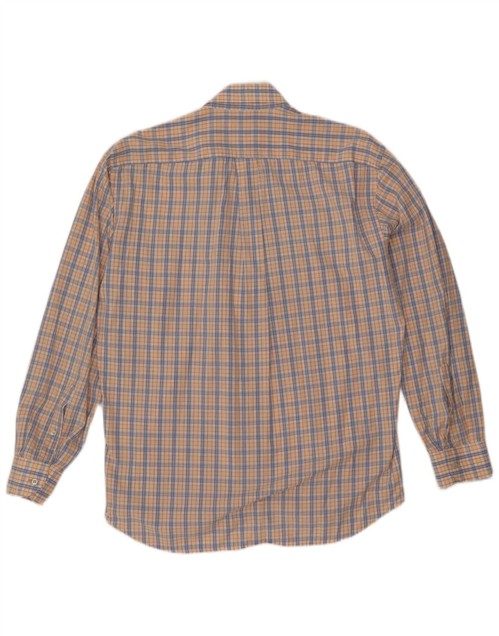 NAVIGARE Camisa Hombre Algodón Cuadros Amarillo Mediano