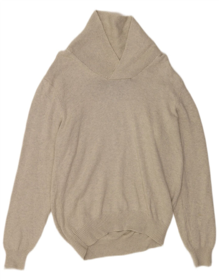 MARKS & SPENCER Suéter tipo jersey con cuello chal para hombre UK 41/43 Grande Gris