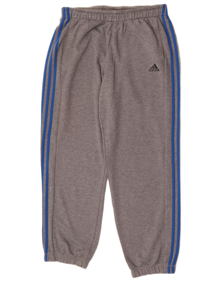 Adidas Hombre Climalite Chándal Pantalones Joggers Grande Gris Poliéster