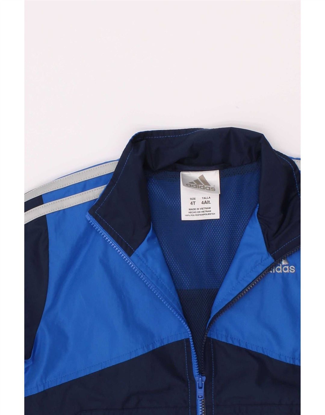 Adidas - Chaqueta de chándal para niño, 3-4 años, color azul marino, poliéster