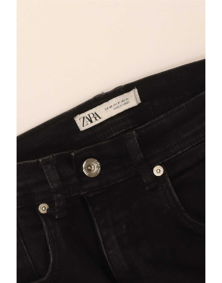 Zara Jeans recortados para hombre EU 40 Medium W31 L25 Negro