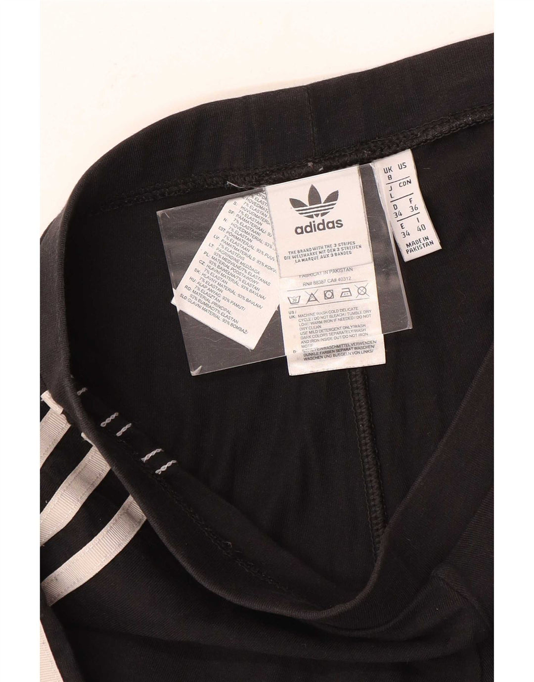 Adidas Leggings para mujer Reino Unido 8 Pequeño Algodón Negro
