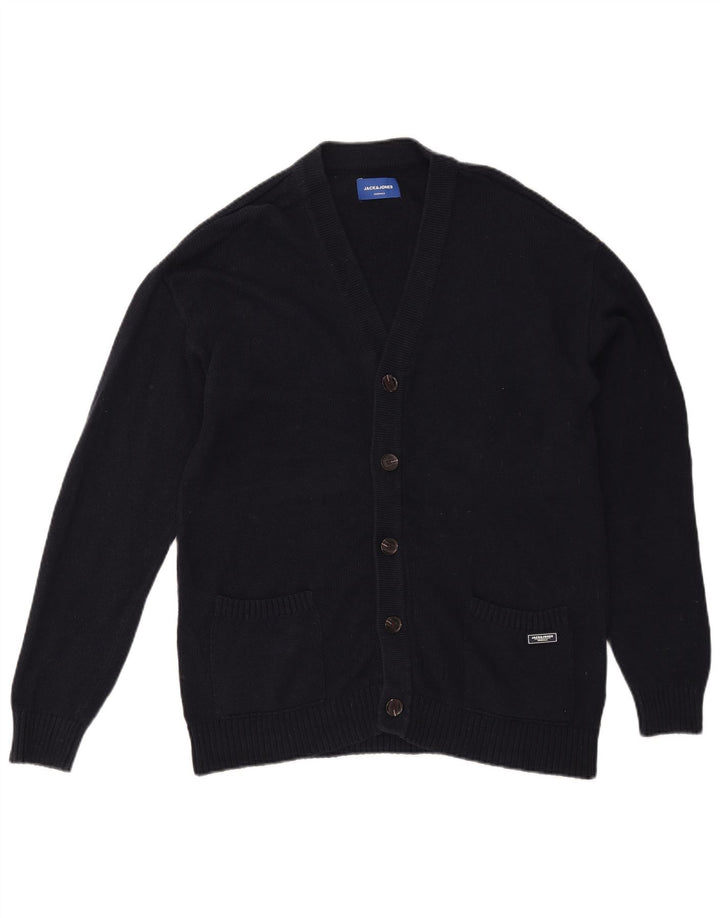 Jack & Jones Hombre Cárdigan Sweater Medium Azul Marino Algodón