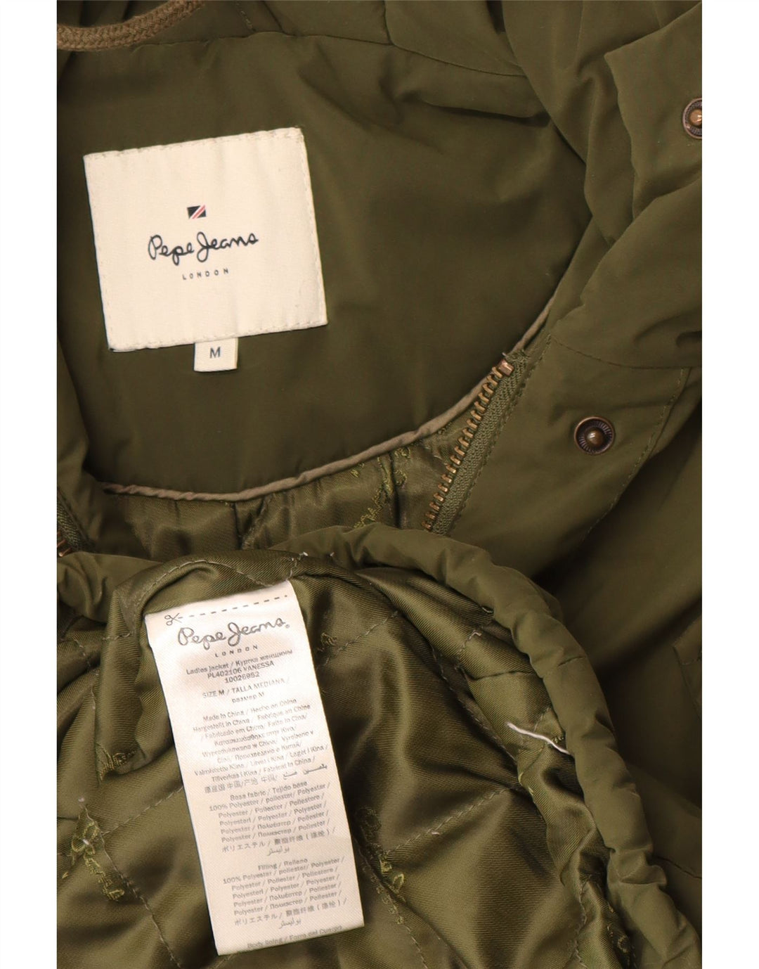 PEPE Jeans Chaqueta Parka con Capucha para Mujer UK 40 Medium Khaki