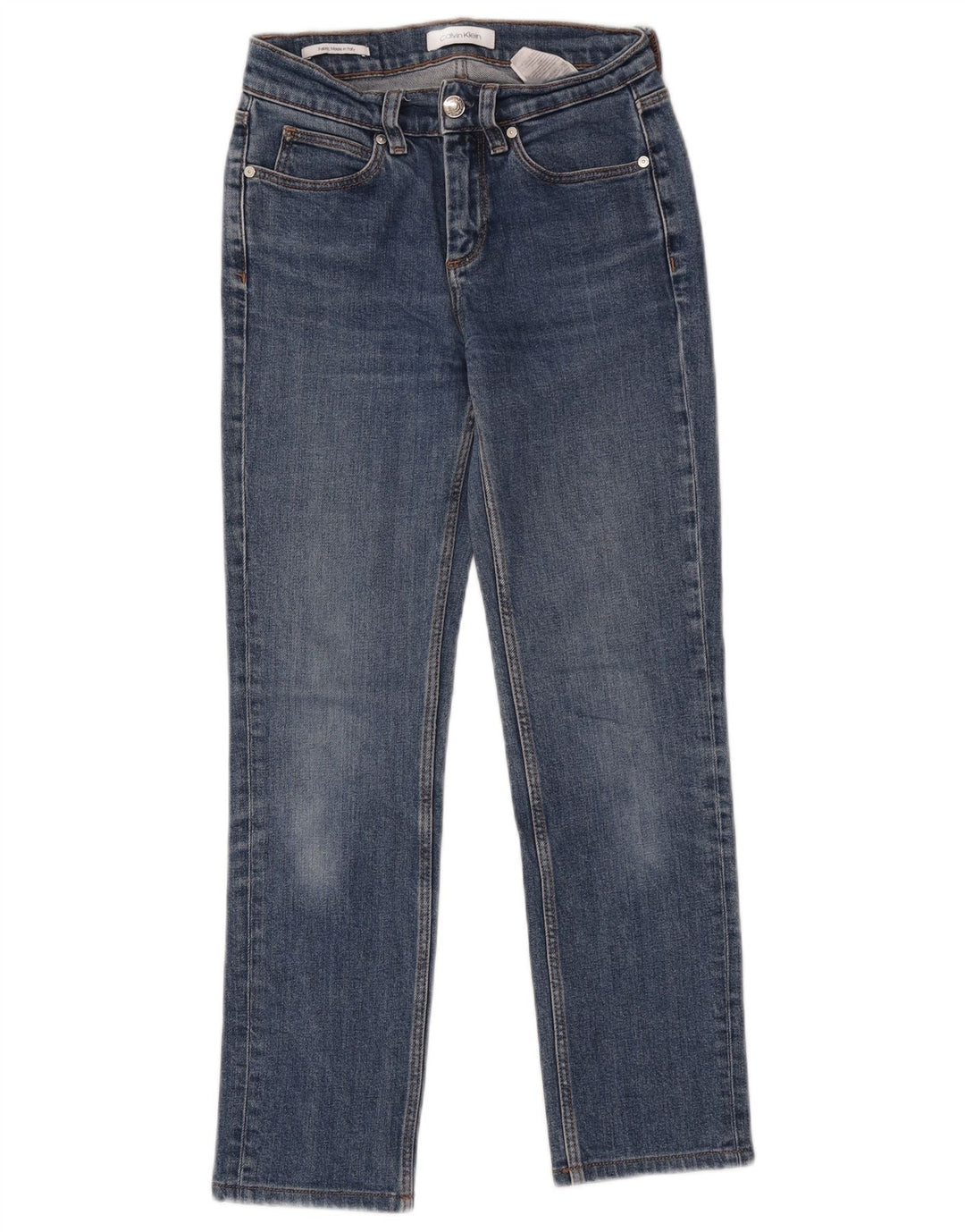 Vaqueros Rectos Calvin Klein Mujer W26 L26 Algodón Azul
