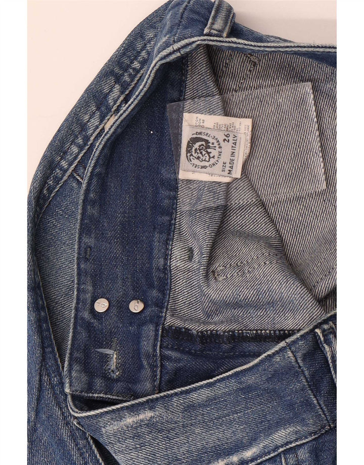 Diesel Mujer Vaqueros Cortos Desgastados W26 L25 Algodón Azul