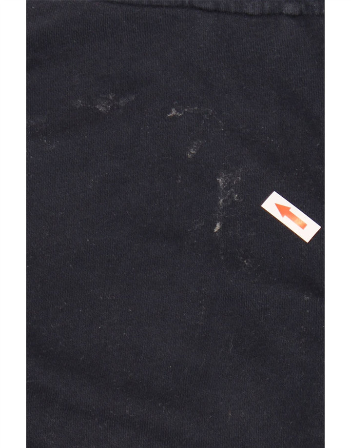 Adidas Hombre Zip Sudadera Con Capucha Suéter Medio Azul Marino Algodón
