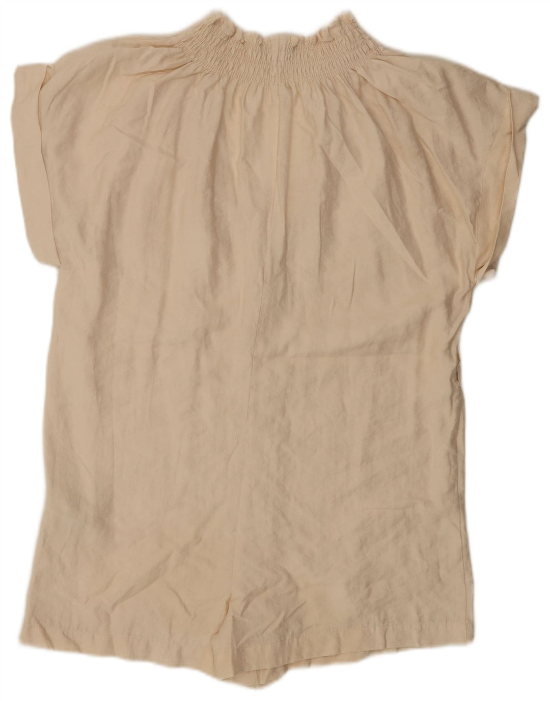 ZARA Mujer Mono Corto Extragrande UK 6 XS Lyocell Beige