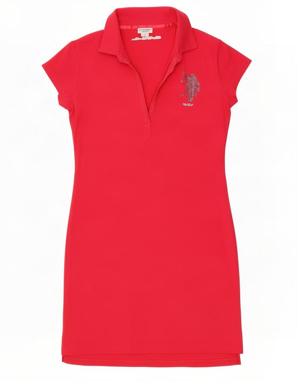 Asociación de Polo de EE. UU. Vestido polo para mujer UK 10 Small Pink Cotton