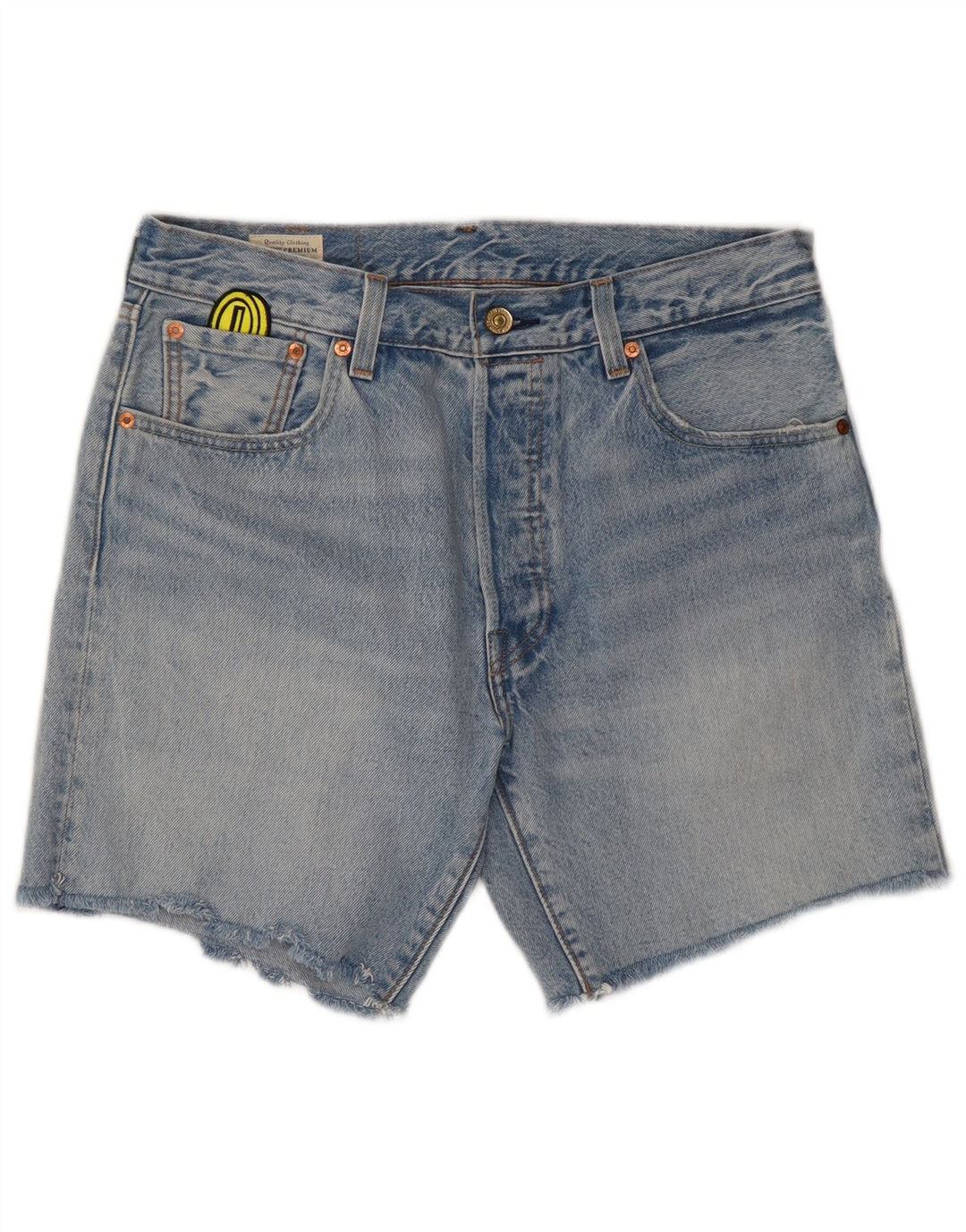 Levi's Mens 501 Shorts De Mezclilla W32 Algodón Azul Medio