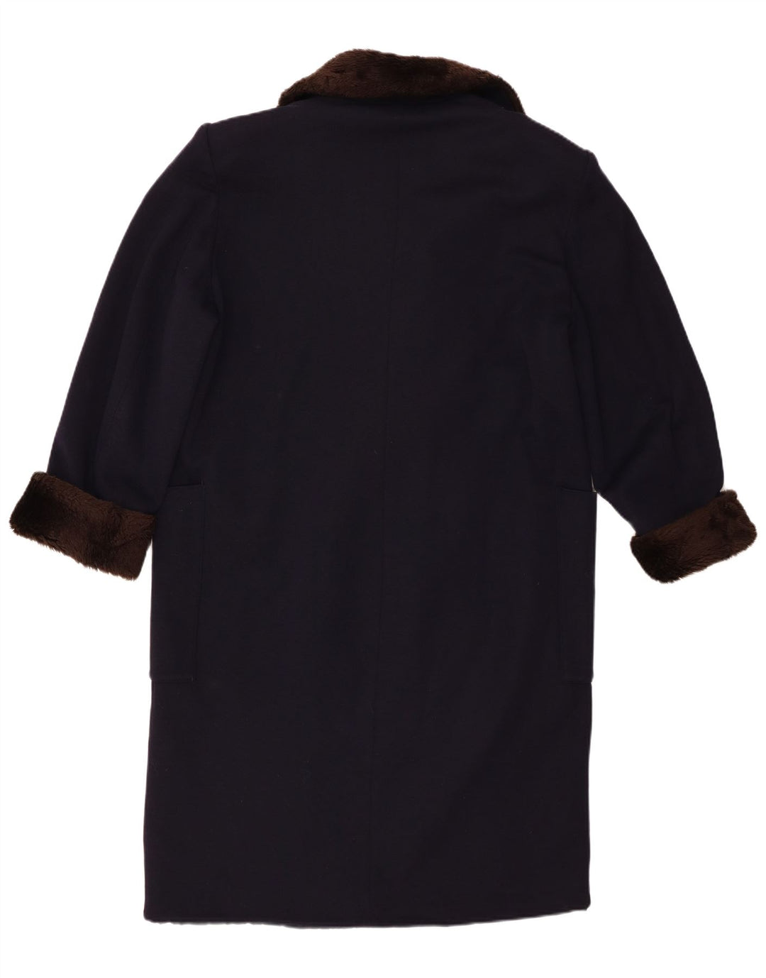 Sportmax Abrigo cruzado para mujer UK 46 Grande Azul marino