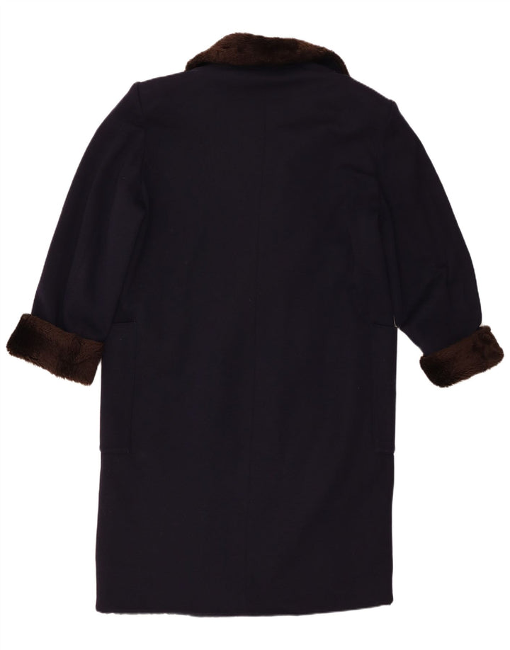 Sportmax Abrigo cruzado para mujer UK 46 Grande Azul marino