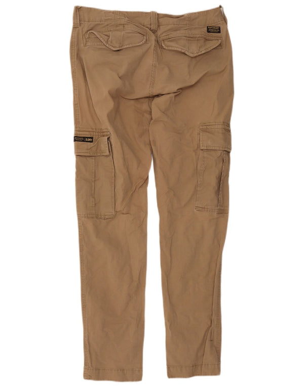 Superdry Pantalón cargo ajustado para hombre W30 L32 Algodón beige