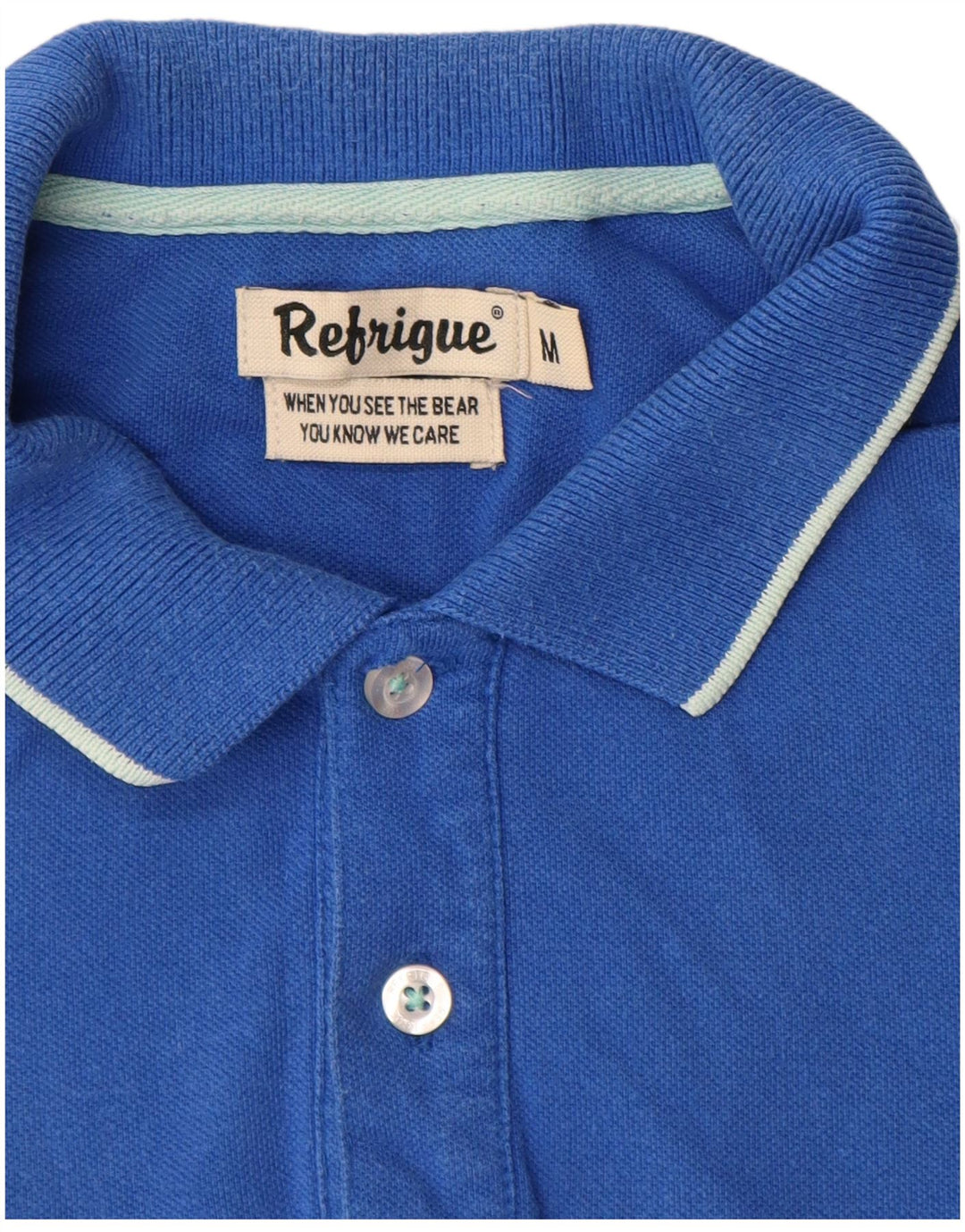 REFRIGUE Polo Hombre Algodón Azul Medio