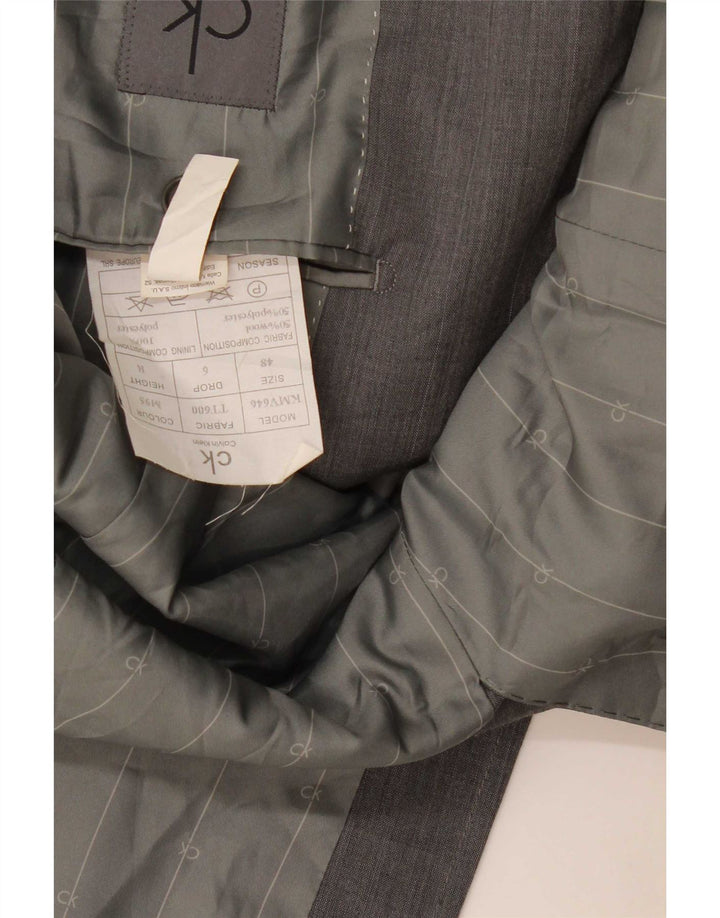 Calvin Klein Chaqueta tipo blazer de 2 botones para hombre IT 48 Lana gris medio