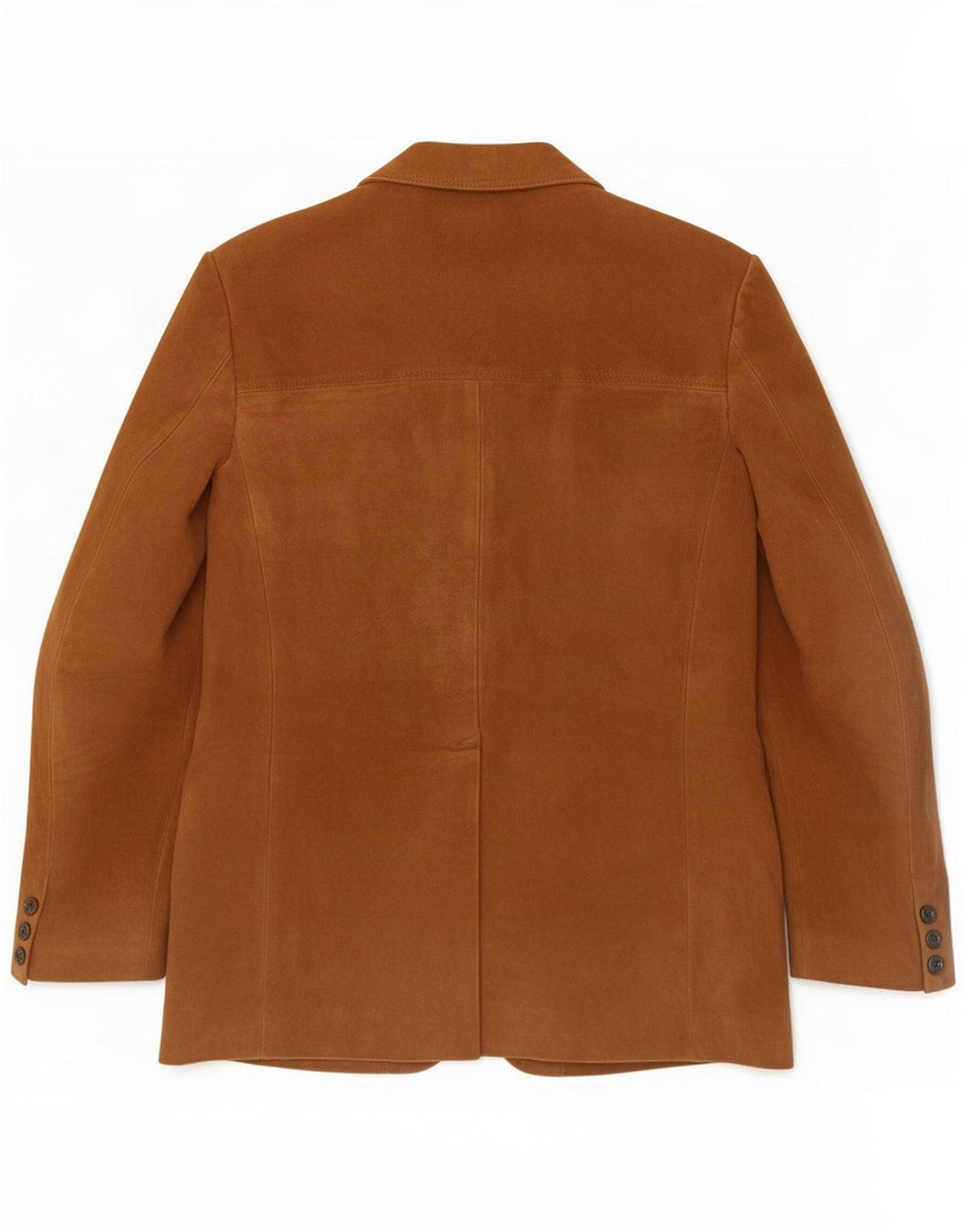 Vintage hombres 3 botones ante Blazer chaqueta IT 50 marrón grande