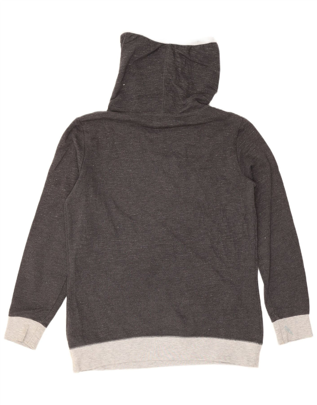 Converse Mujer Gráfico Sudadera Jumper UK 10 Pequeño Gris Colorblock