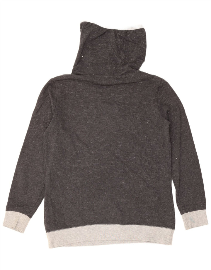 Converse Mujer Gráfico Sudadera Jumper UK 10 Pequeño Gris Colorblock