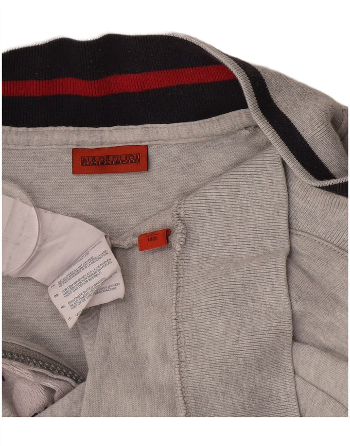 NAPAPIJRI Chaqueta superior de chándal con gráfico para niños 9-10 años Algodón gris