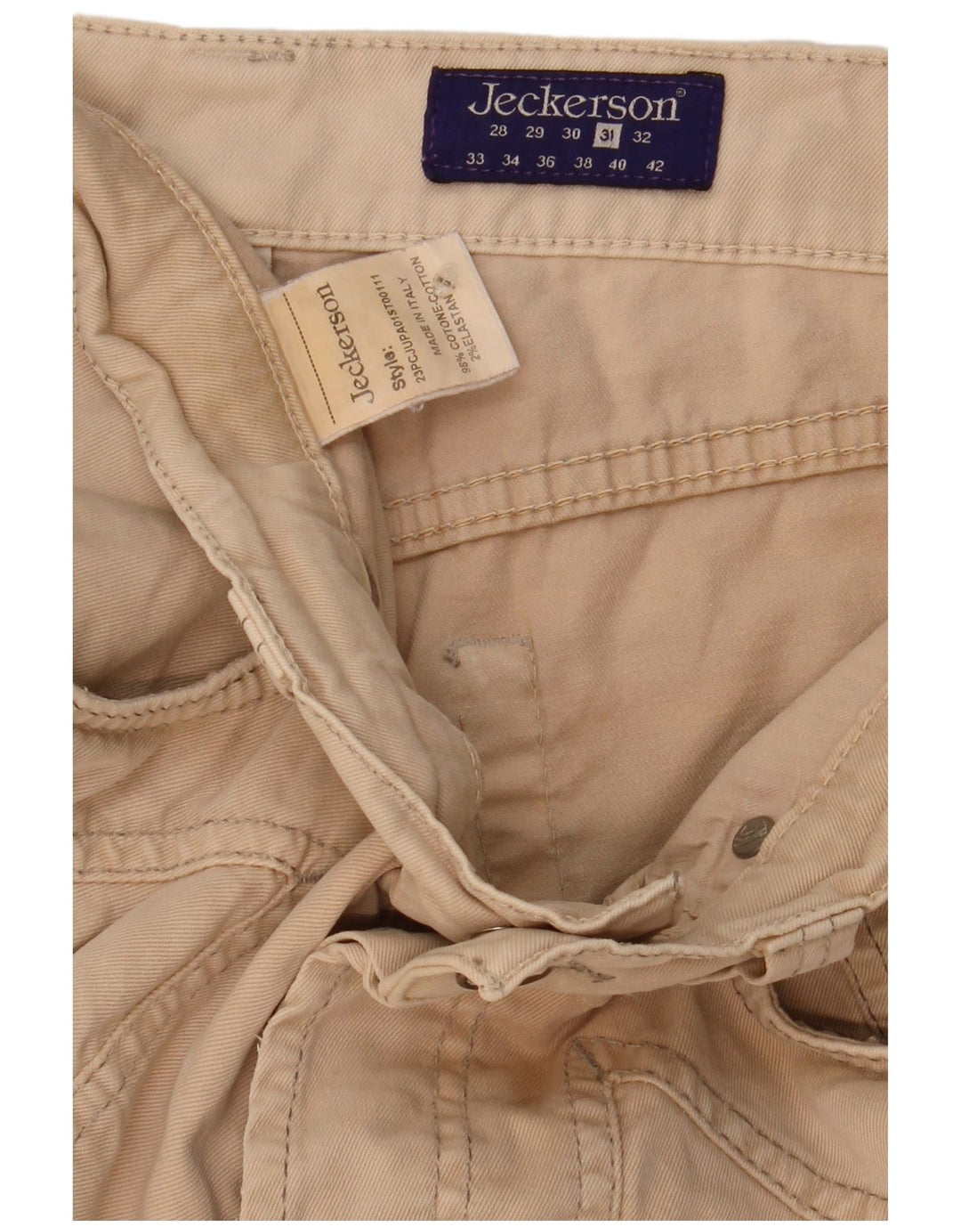 Jeckerson Pantalones cortos casuales para hombre W31 Beige medio