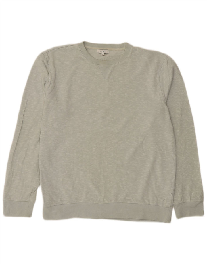 Sudadera Reiss Hombre Jumper XL Algodón Moteado Gris