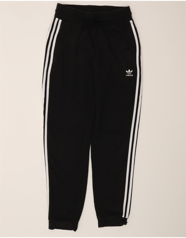 ADIDAS Pantalones de chándal para mujer Joggers UK 10 Small Black Cotton