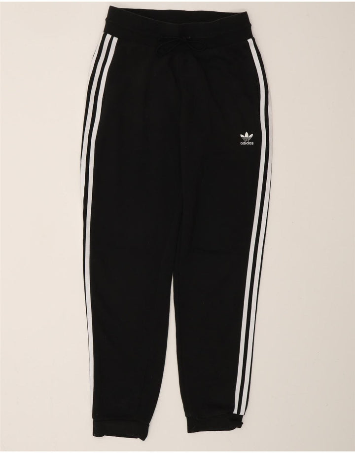 ADIDAS Pantalones de chándal para mujer Joggers UK 10 Small Black Cotton