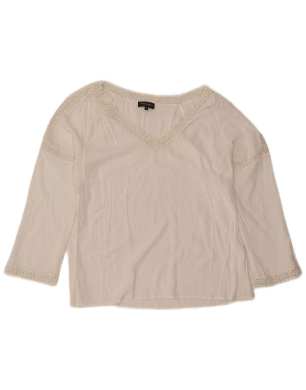 Broadway Blusa de manga larga para mujer UK 46 Large White Floral