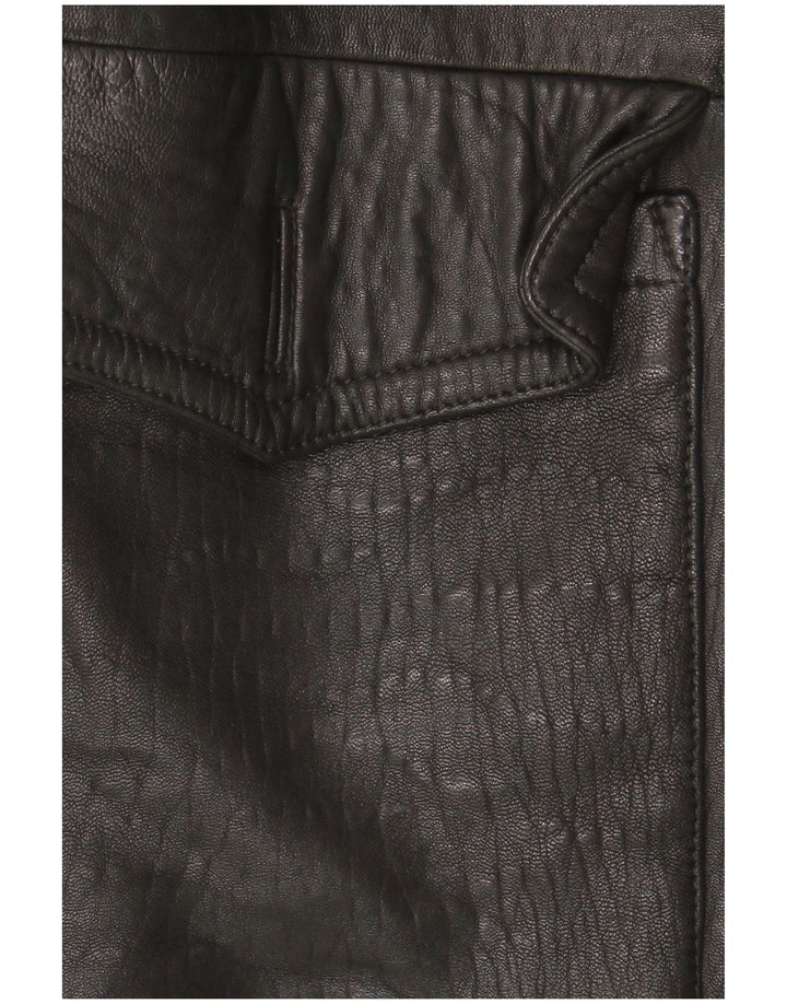 Henry Cottons Chaqueta de cuero extragrande para mujer IT 42 Cuero negro mediano