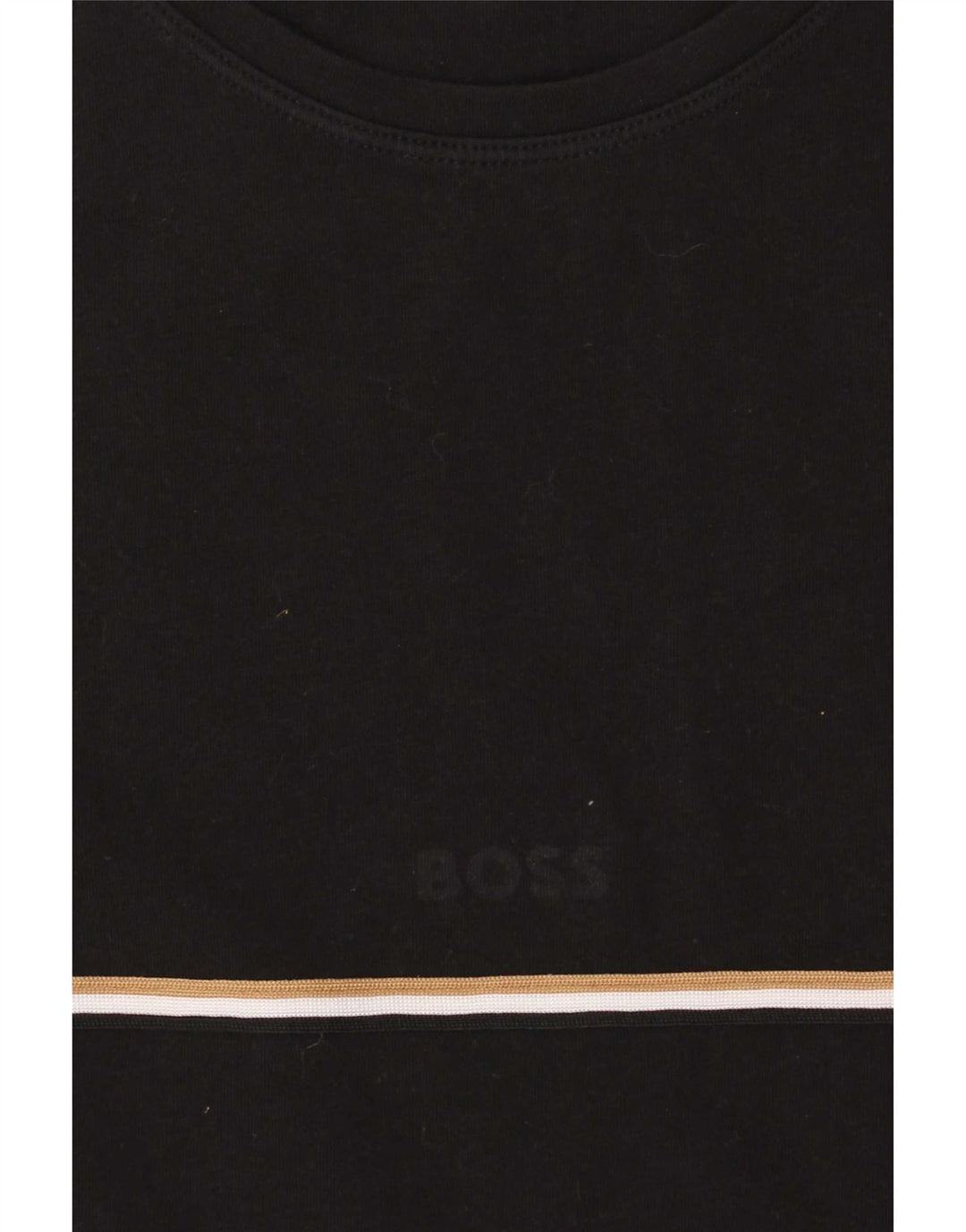 Hugo Boss Hombre Camiseta Top Medium Negro Algodón