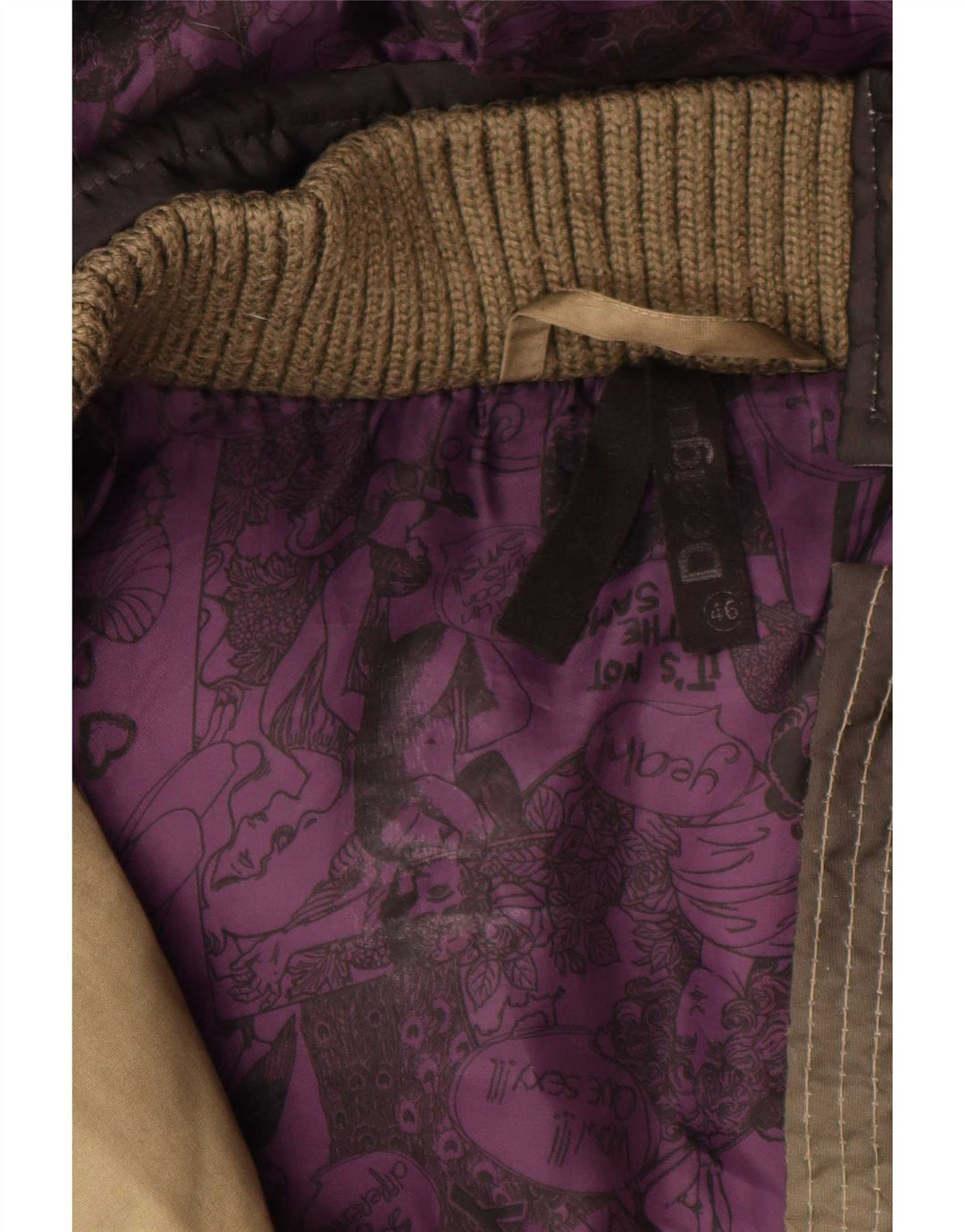 Desigual Mujer Chaqueta Acolchada Extragrande Con Gráfico EU 46 XL Multicolor