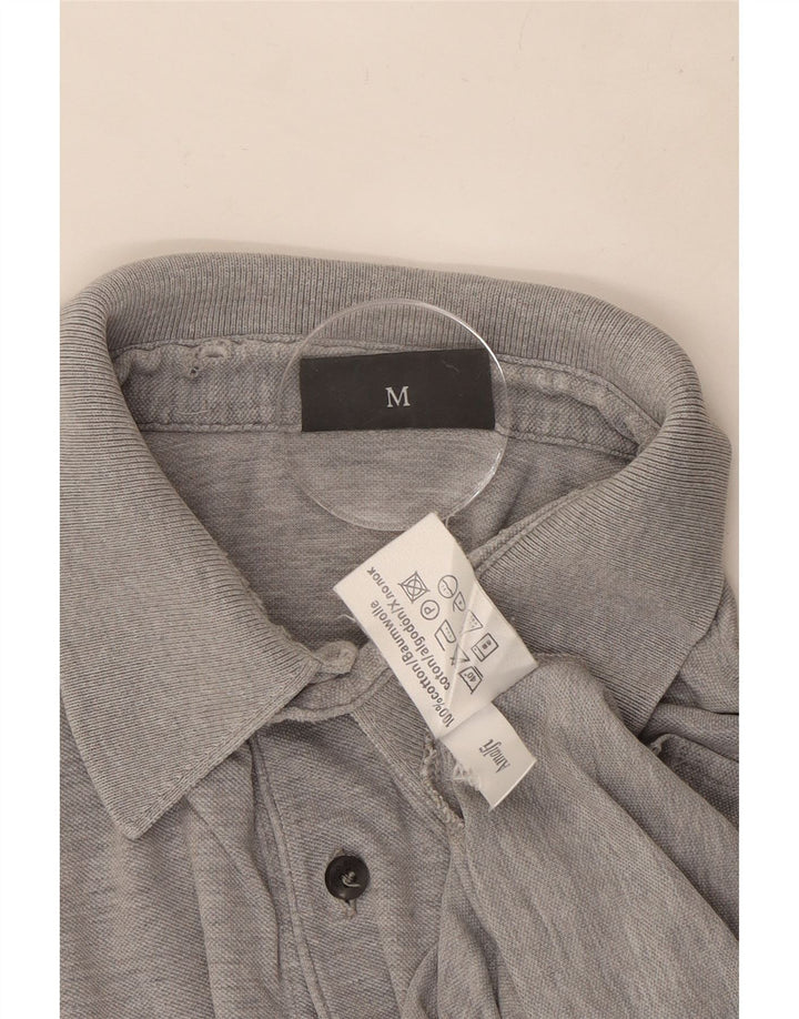 Polo Hugo Boss Hombre De Algodón Moteado Gris Medio