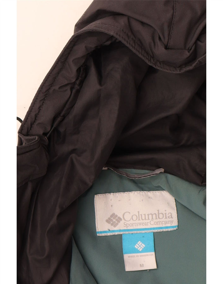 COLUMBIA Abrigo acolchado con capucha para hombre ES 38 Azul medio Poliéster con bloques de color
